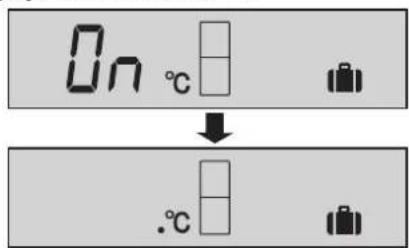 On °C ↓ .°C
