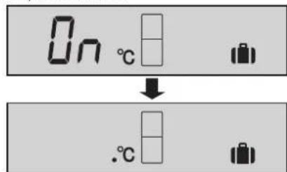 On °C ↓ .°C