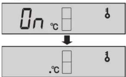 On °C ↓ .°C