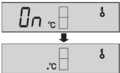 On °C ↓ .°C
