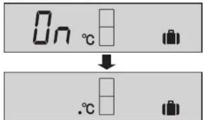 On °C ↓ .°C
