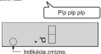 Píp píp píp . °C Indikácia zmizne.