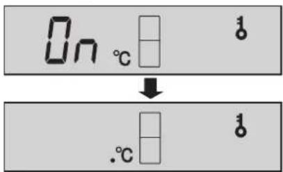 On °C ↓ .°C 1