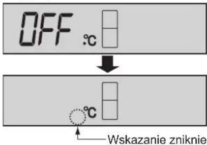 OFF °C Wskazanie zniknie