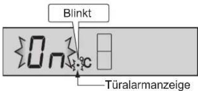 Blinkt 0n°C Türalarmanzeige