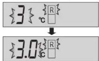 {3} ℃ R ↓ {3.0} ℃ R