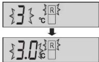 {3} ℃ {R} ↓ {3.0} ℃ {R}