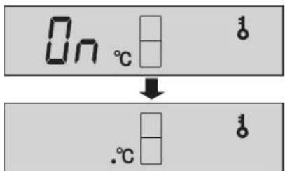 On °C ↓ .°C