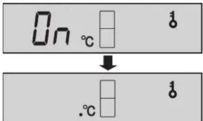 On °C ↓ .°C