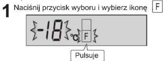 1 Naciśnij przycisk wyboru i wybierz ikone F {-18} F Pulsuje