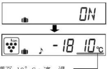 ON Ion -18 10℃ 周至 10° C。这一温