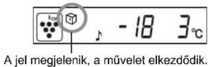 A jel megjelenik, a művelet elkezdődik.