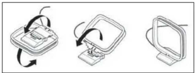 Three technical diagrams showing a computer device with rotation arrows, no text or symbols present