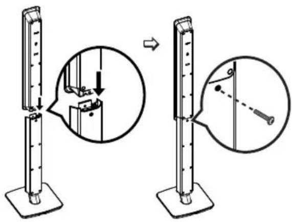PHILIPS HTS3376 - Montage des enceintes sur leur pied - 1
