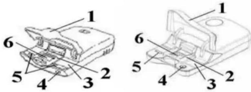 Technical diagram of a mechanical component with numbered parts for identification