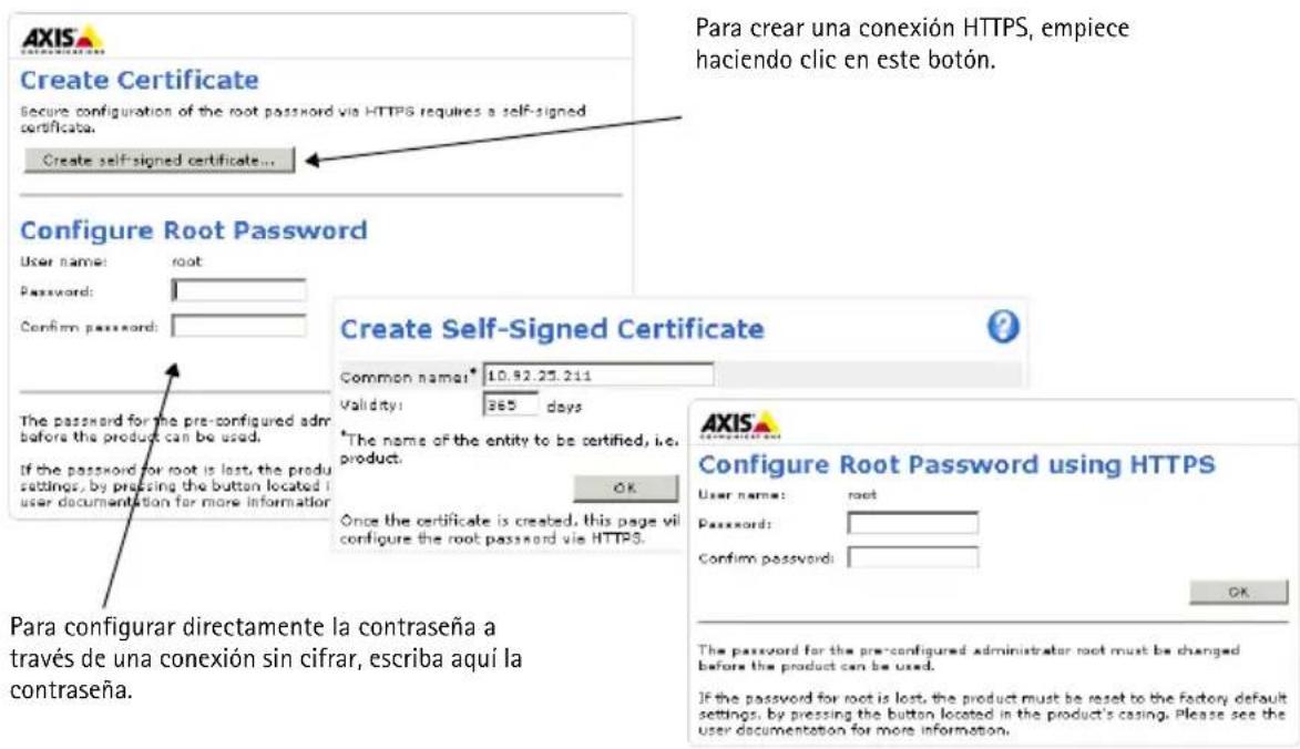 AXIS M3204 - Configuración de la contraseña - 1
