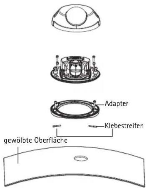 Adapter Klebestreifen gewölbte Oberfläche