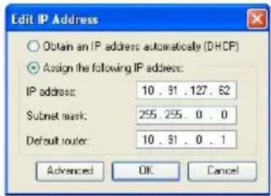 AXIS M3113-R - Asignación de una dirección IP en un dispositivo individual - 1
