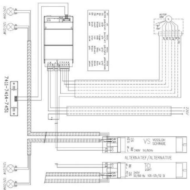 7411-7414-7451 240V VS VUSSLOH SCHWABE ALTERNATIEF/ALTERNATIVE TCL LIGHT 240V 50/60 Hz 105-5Tr/12 Si