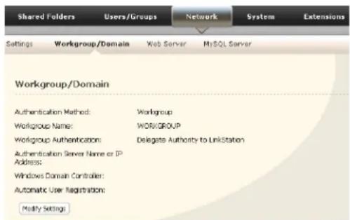 BUFFALO LinkStation Pro Quad 8.0TB - Restrictions d'accès à l'Active Directory - 1