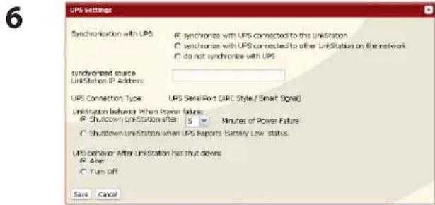 BUFFALO LinkStation Pro Quad 8.0TB - Paramètres de l'onduleur - 2