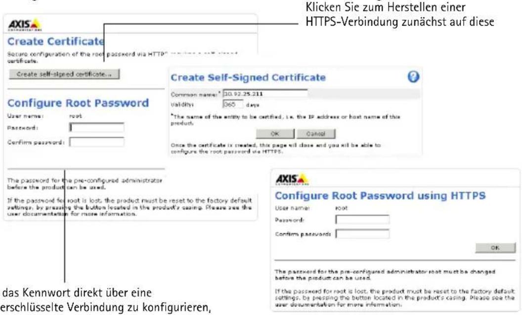 AXIS M3113-VE - Festlegen des Kennworts - 1