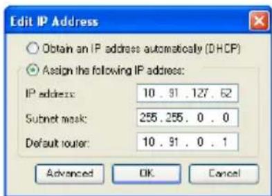 AXIS M3113-VE - Asignación de una dirección IP en un dispositivo individual - 1