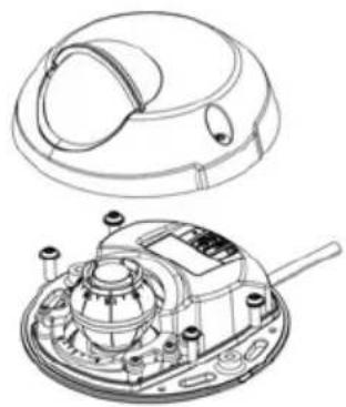 AXIS M3113-VE - Montage der Kamera ohne Adapter - 1