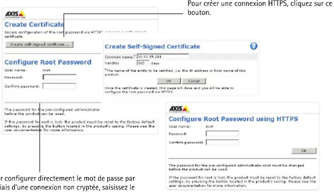 AXIS M3113-VE - Configuration du mot de passe - 1