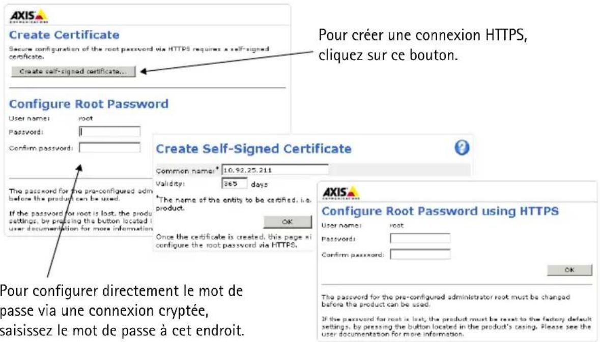 AXIS Q1755 - Configuration du mot de passe - 1