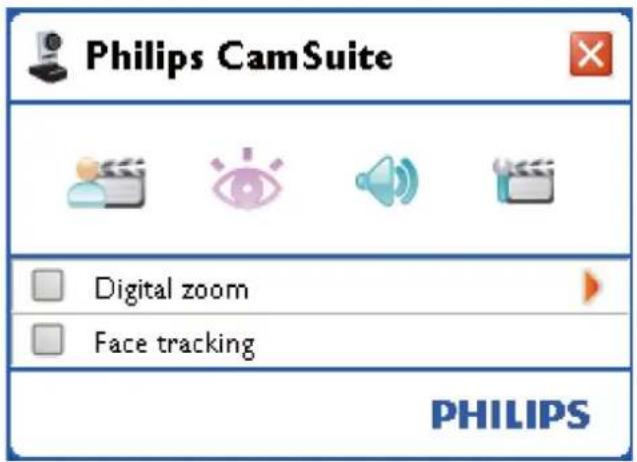 Philips CamSuite Digital zoom Face tracking PHILIPS