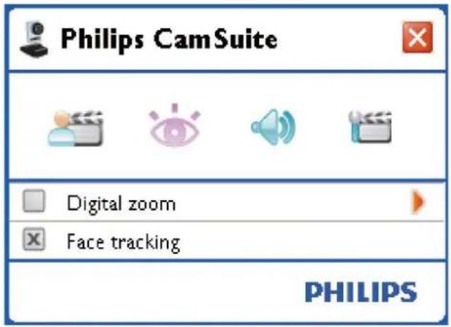 Philips CamSuite Digital zoom Face tracking PHILIPS