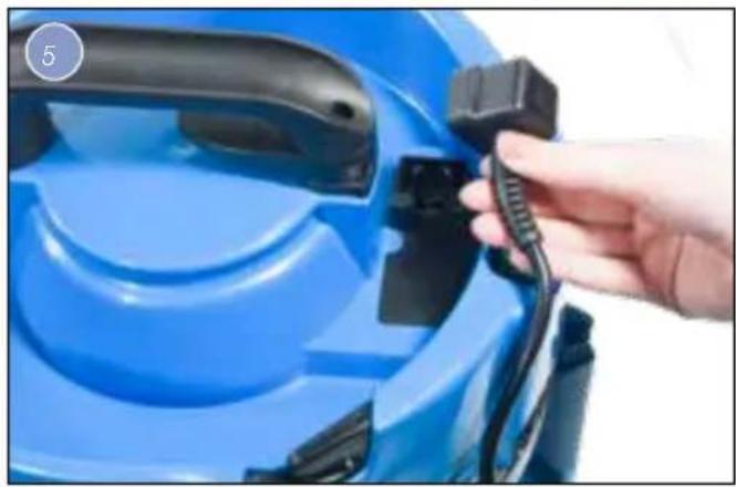 Numatic James JVP180 - Changing the cable - 5