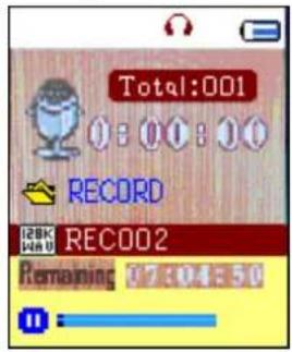 Total:001 0:00:00 RECORD 28KB WBD RECO02 Remaining 17:04:50