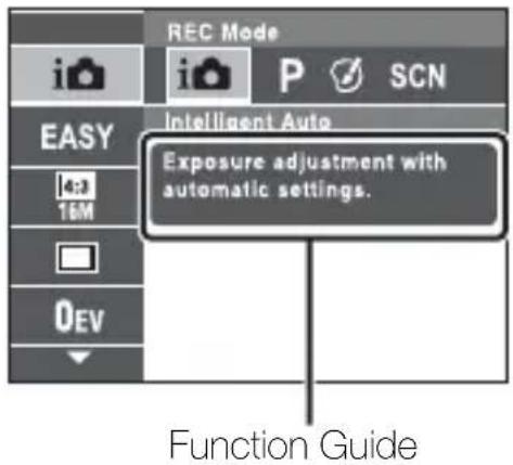 SONY Cybershot W670 - In-Camera Guide - 1