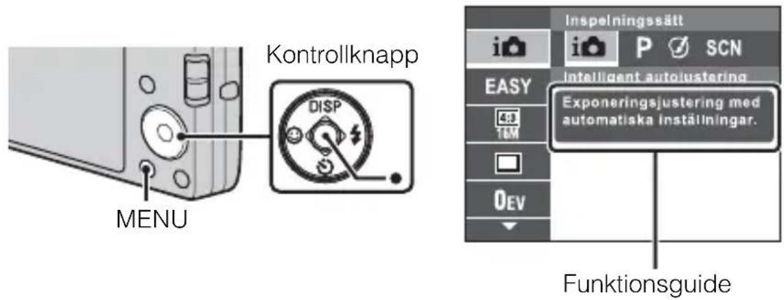 SONY Cybershot W670 - Introduktion till övriga funktioner - 1