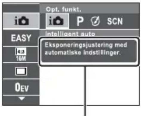 Opt. funkt. iP SCN EASY 143 16M 0EV Intelligent auto Eksponeringsjustering med automatiske indstillinger.