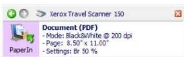Xerox Travel Scanner 150 Document (PDF) - Mode: Black&White @ 200 dpi - Page: 8.50" x 11.00" - Settings: Br 50 %