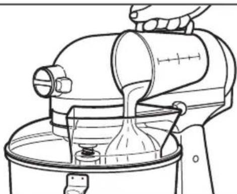 KITCHENAID K45SSWH - VERWENDUNG DES SPRITZSCHUTZES MIT EINFÜLLSCHÜTTE\* - 2