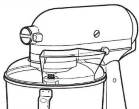 KITCHENAID K45SSWH - VERWENDUNG DES SPRITZSCHUTZES MIT EINFÜLLSCHÜTTE\* - 1