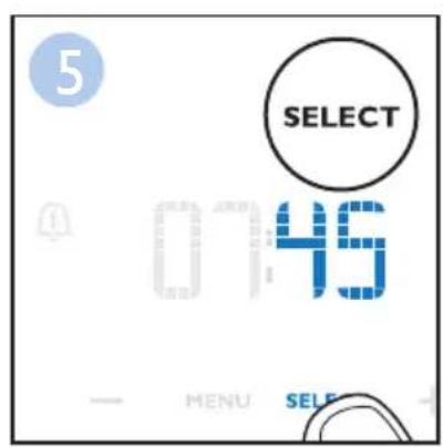 5 SELECT 07:46 MENU SELECT