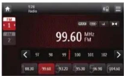 5:28 Radio FM 1 2 99.60 MHz FM 97 98 99 100 101 102 88.30 99.60 93.20 95.30 96.90 104.60