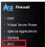 TRENDNET TEW-812DRU - Enable/disable Application Layer Gateways (ALG) - 2