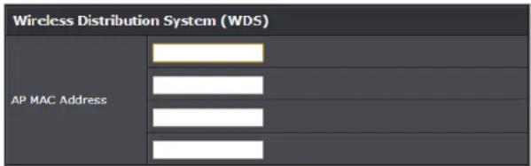 Wireless Distribution System (WDS) AP MAC Address
