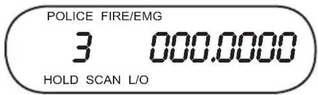 POLICE FIRE/EMG 3 000.0000 HOLD SCAN L/O