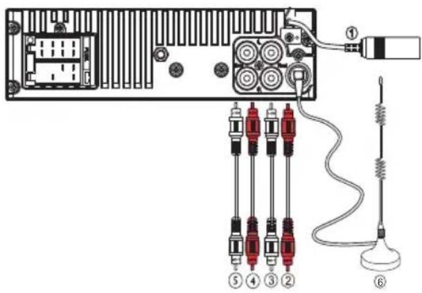 Diagram of an electronic device showing labeled components including connectors, resistors, and a terminal with wiring connections.