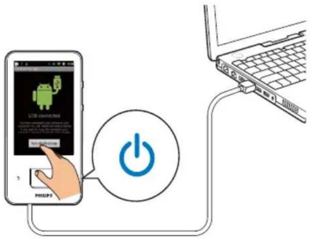 PHILIPS GoGear SA3CNT08K - Sélection des modes de connexion USB - 1