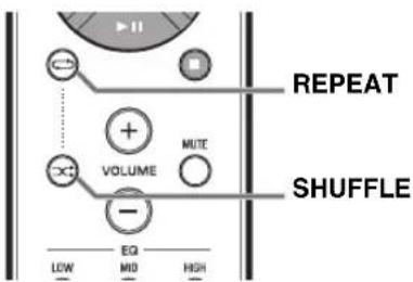 REPEAT VOLUME MUTE SHUFFLE EQ LOW MID HIGH