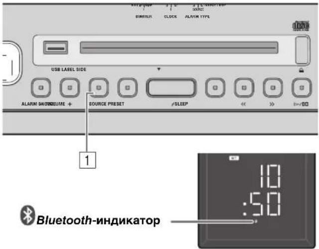 VIRI BIM/BLK CLOCK ALARM TYPE USB LABEL SIDE ALARM SMOBREUME + SOURCE PRESET /SLEEP 10 :50 Bluetooth-индикатор