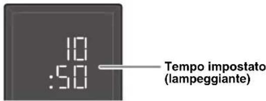 10 :50 Tempo impostato (lampeggiante)